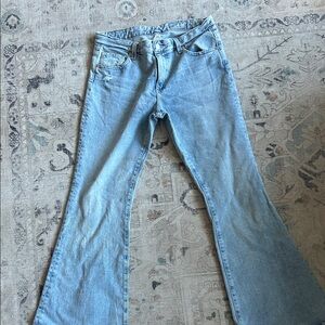AG Adriano Goldschmied Light Blue Flare Jeans